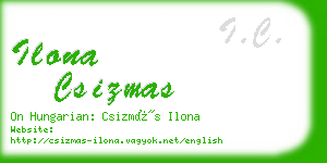 ilona csizmas business card